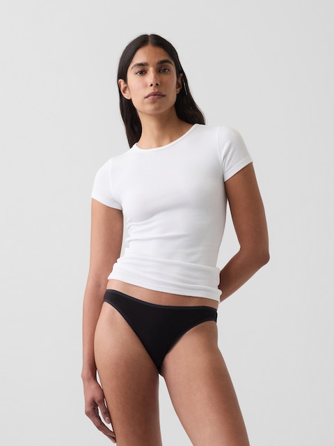 CULOTTE BIKINI EN COTON BIOLOGIQUE EXTENSIBLE PUREDOUCEUR