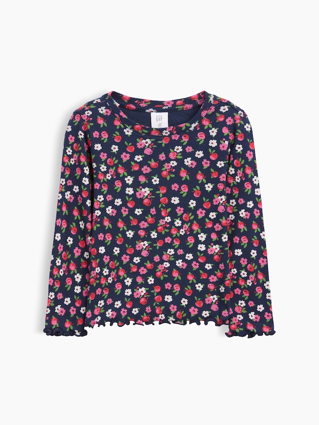 babyGap リブ クルーネックTシャツ-0