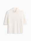 CashSoft カシミヤタッチ 5分袖 モックネックセーター-4