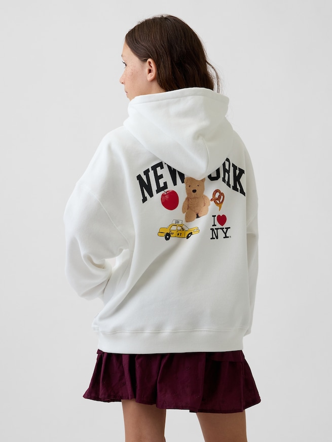 ヴィンテージソフト オーバーサイズ I LOVE NY パーカー (キッズ)-2