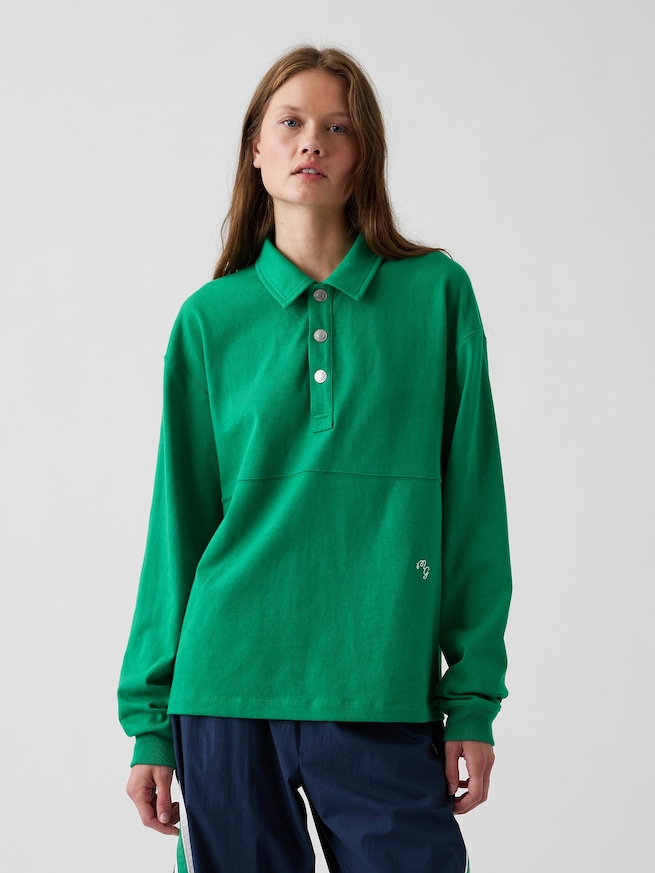 Gap &times; Malbon オーバーサイズ ポロ プルオーバー-3