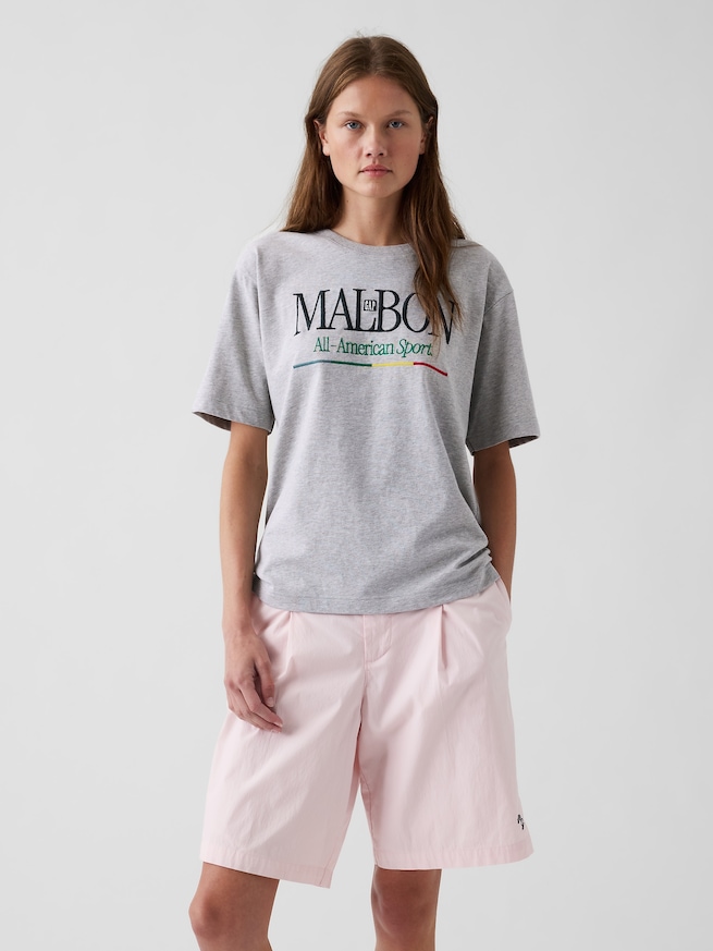 Gap &times; Malbon オーガニックコットン ロゴTシャツ-3