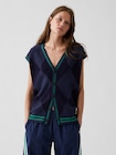 Gap &times; Malbon オーバーサイズ アーガイル ニットベスト-3