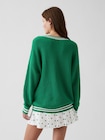 Gap &times; Malbon コットン100% オーバーサイズセーター-2