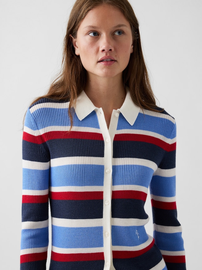 Gap &times; Malbon ストライプ ポロカーディガン-3