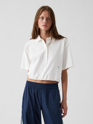 Gap &times; Malbon シンチ クロップド ポロシャツ
