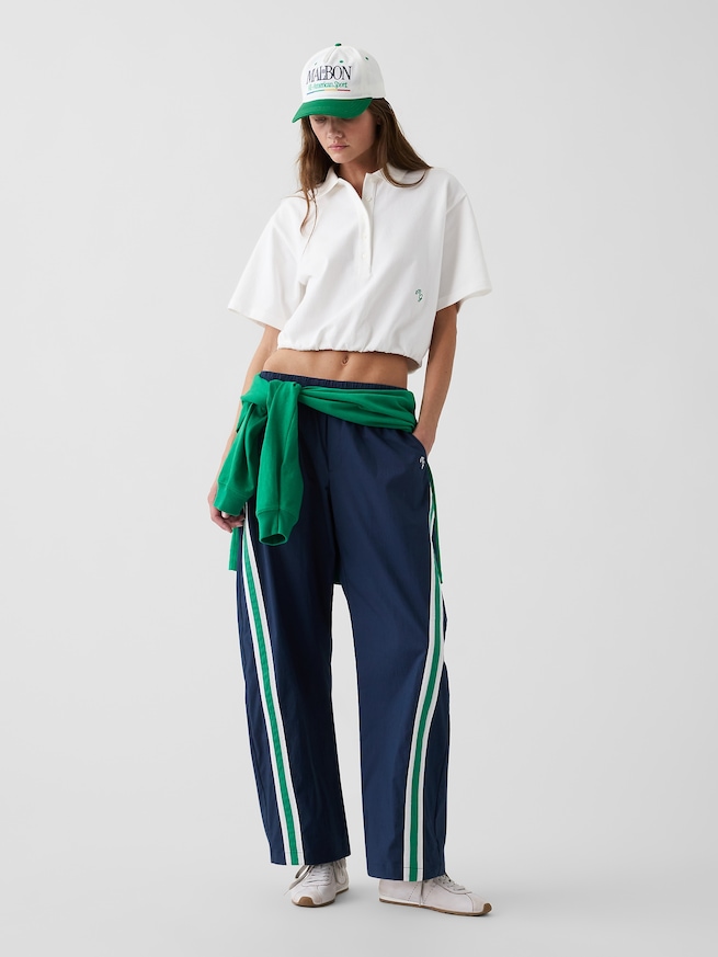 Gap &times; Malbon シンチ クロップド ポロシャツ-1