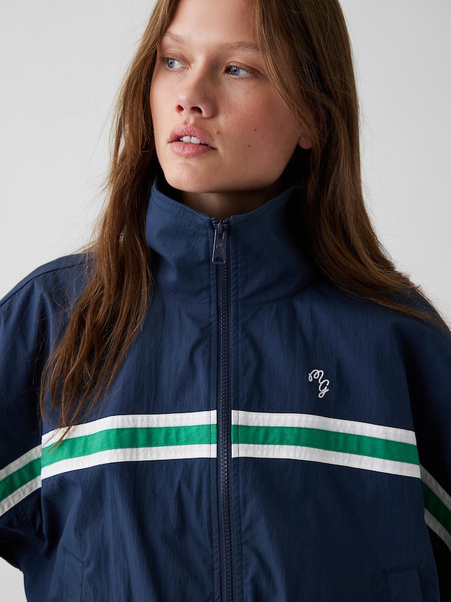 Gap &times; Malbon テクスチャー ポプリン ウィンドブレーカー-5