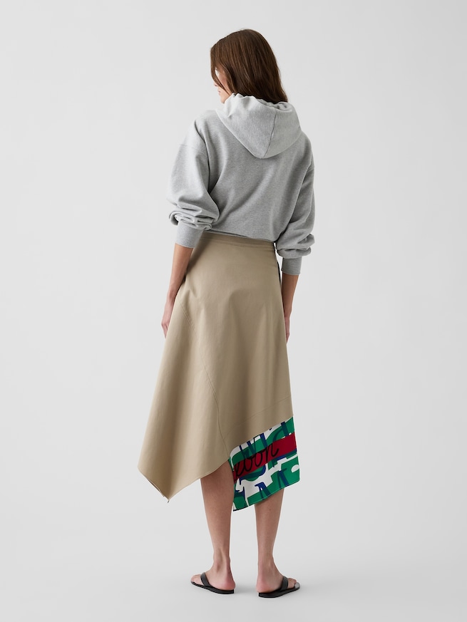 Gap &times; Malbon ツイル ハンカチーフ マキシスカート-2