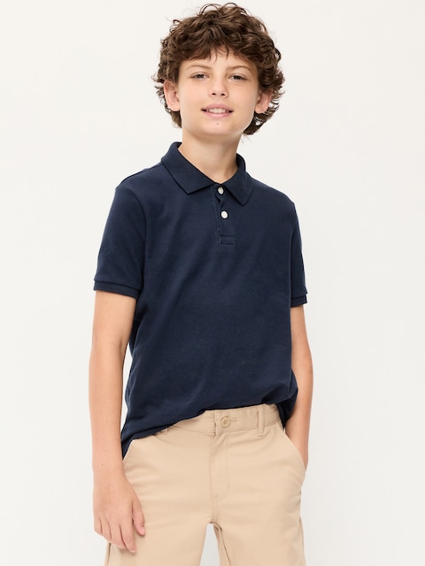 POLO D'UNIFORME EN PIQUÉ BUILT-IN FLEX POUR GARÇON