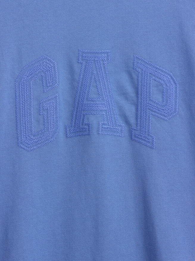 ヘビーウェイト リラックスフィット GAPロゴ クロップドTシャツ-3