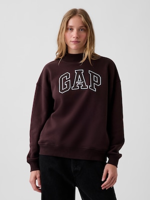 ヴィンテージソフト オーバーサイズ モックネック GAPロゴ スウェットシャツ