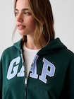 ヴィンテージソフト オーバーサイズ GAPロゴ ジップアップパーカー-3