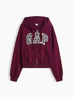 オーバーサイズ GAPロゴ フレンチテリー ジップアップパーカー-4
