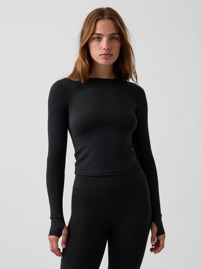 GapFit スムース クルーネックTシャツ-0
