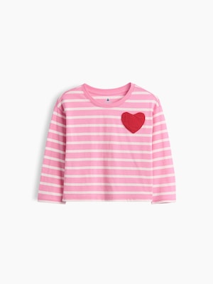 ハートポケット ストライプTシャツ (幼児・ベビー)