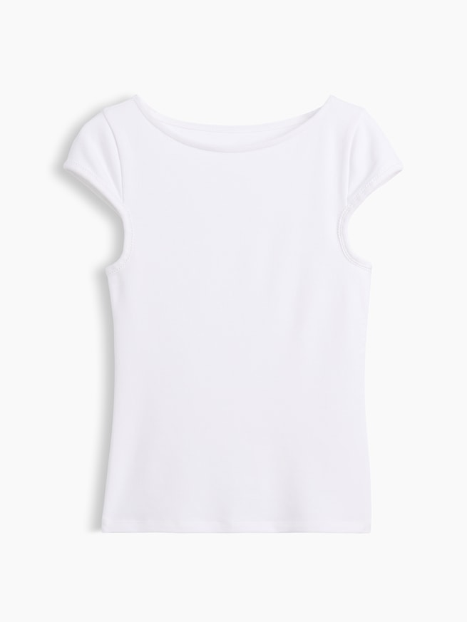モダン ボートネックTシャツ-4