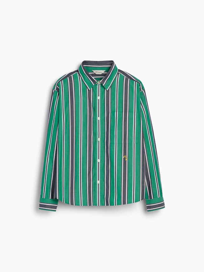 Gap &times; Malbon ポプリン ストライプシャツ-6