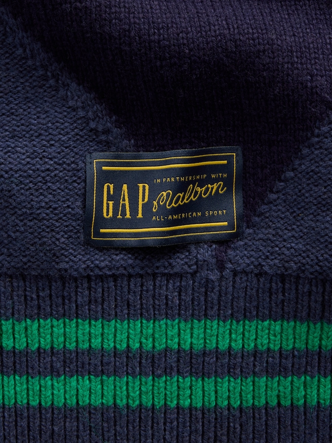 Gap &times; Malbon オーバーサイズ アーガイル ニットベスト-5