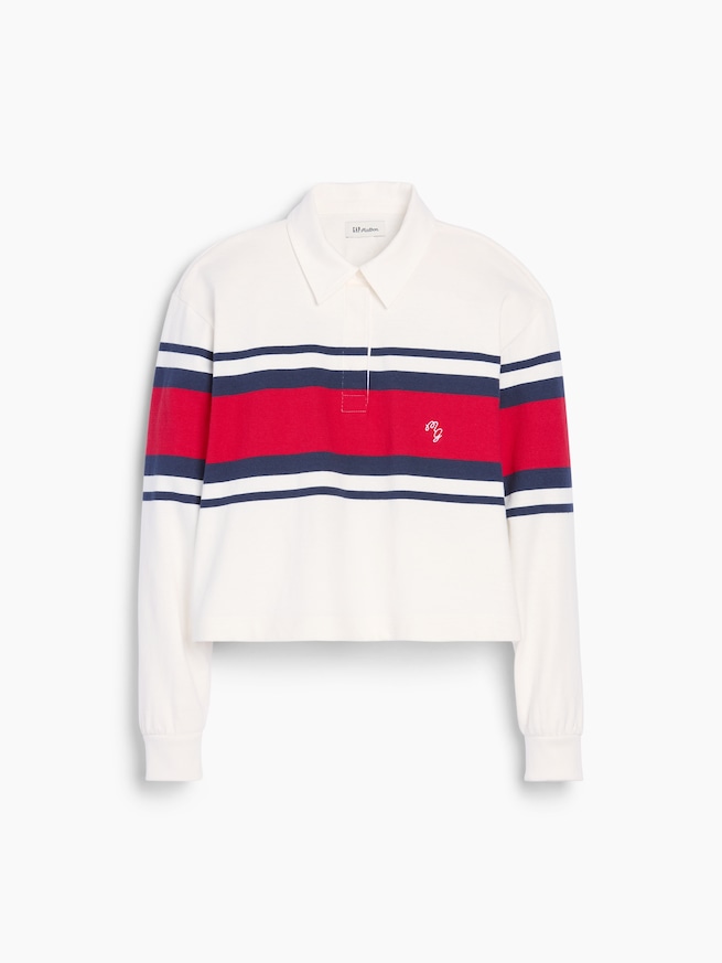 Gap &times; Malbon オーバーサイズ クロップド ラグビーシャツ-5