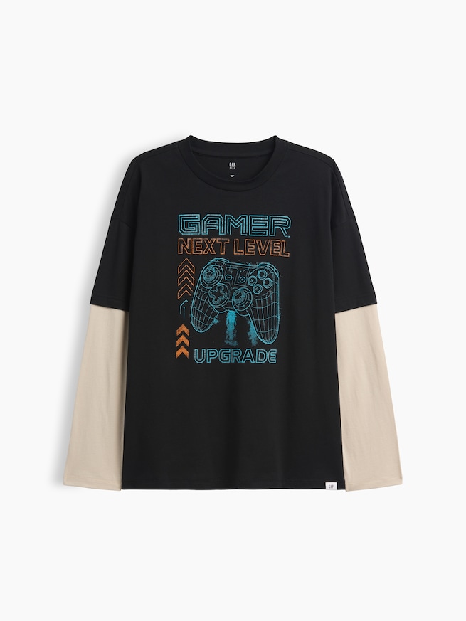 リラックスフィット グラフィックTシャツ (キッズ)-0