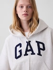 ヴィンテージソフト オーバーサイズ GAPロゴ ジップアップパーカー-3