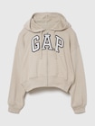 オーバーサイズ GAPロゴ フレンチテリー ジップアップパーカー-0