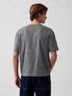 ヘビーウェイト リラックスフィット GAPロゴ クロップドTシャツ-2