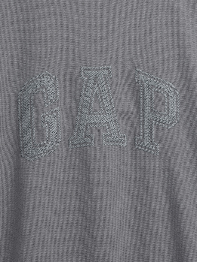 ヘビーウェイト リラックスフィット GAPロゴ クロップドTシャツ-3