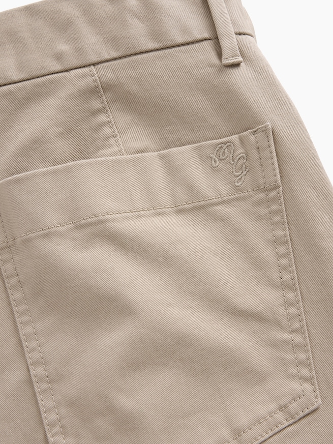 Gap &times; Malbon プリーツ バギー カーキパンツ-6