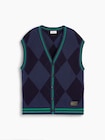 Gap &times; Malbon オーバーサイズ アーガイル ニットベスト-6