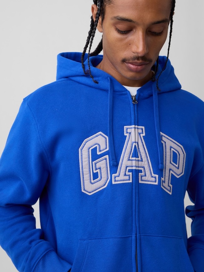 GAPアーチロゴ フルジップ パーカー-3