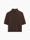 CashSoft カシミヤタッチ 5分袖 モックネックセーター-4