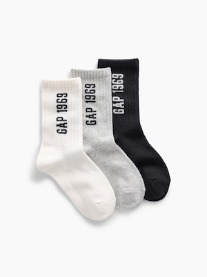 GAP1969ロゴ クルーソックス 3足セット  (キッズ)
