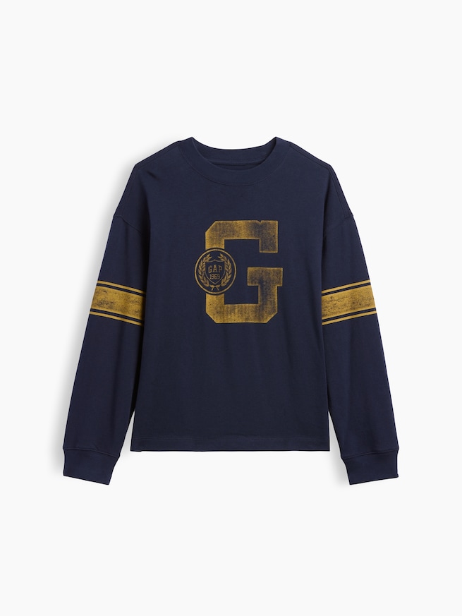 ヘビーウェイト オーバーサイズ グラフィックTシャツ (キッズ)-1