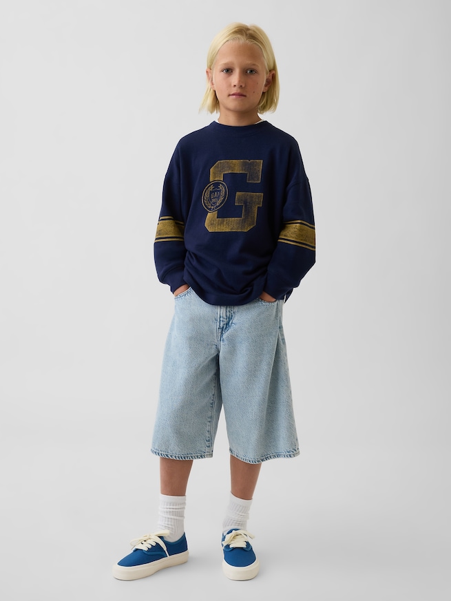 ヘビーウェイト オーバーサイズ グラフィックTシャツ (キッズ)-3