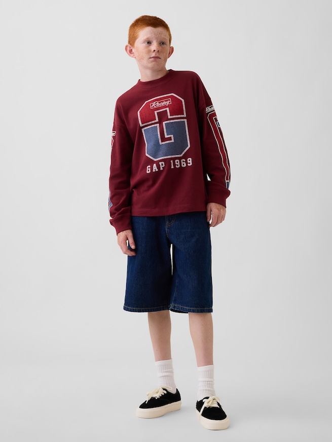 ヘビーウェイト オーバーサイズ グラフィックTシャツ (キッズ)-3