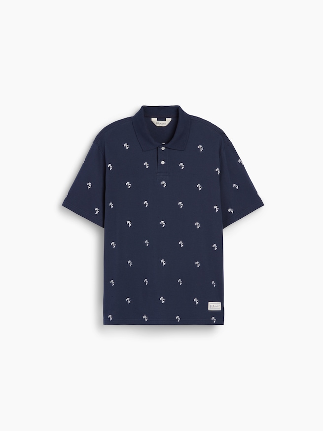 Gap &times; Malbon リラックスフィット ロゴ ポロシャツ-6