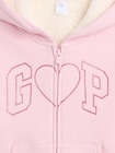 babyGap 裏ボア GAPロゴ ジップアップパーカー-2