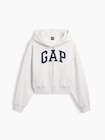 ヴィンテージソフト オーバーサイズ GAPロゴ ジップアップパーカー-4