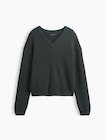 CashSoft カシミヤタッチ オーバーサイズ Vネックセーター-5