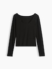 クロースニット ジャージー スクープバックTシャツ-5