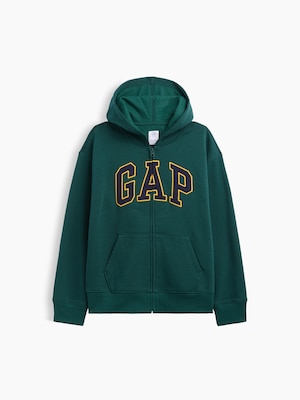 リラックスフィット GAPロゴ ジップアップパーカー (キッズ)