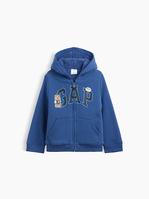 babyGap 裏ボア GAPロゴ ジップアップパーカー