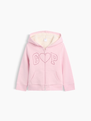babyGap 裏ボア GAPロゴ ジップアップパーカー