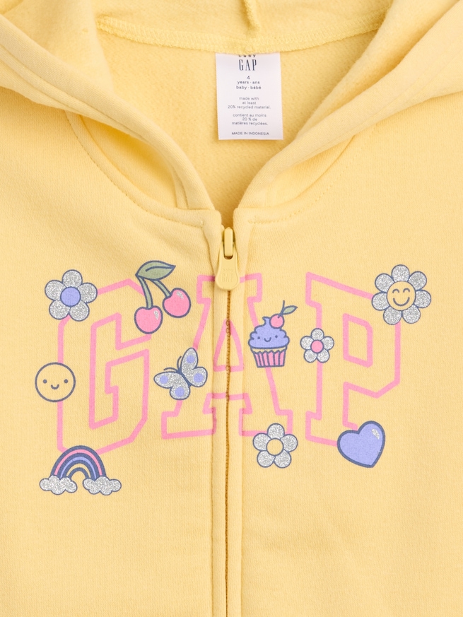 babyGap リラックスフィット GAPロゴ ジップアップパーカー-2
