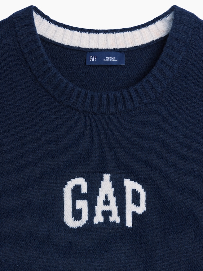 CashSoft カシミヤタッチ リラックスフィット GAPロゴセーター-3