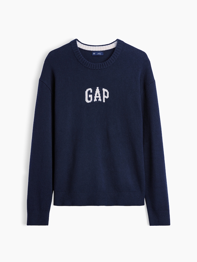 CashSoft カシミヤタッチ リラックスフィット GAPロゴセーター-4