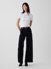 モダンリブ モックネック クロップドTシャツ-1