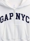 ヴィンテージソフト オーバーサイズ GAPロゴ ジップアップパーカー (キッズ)-3